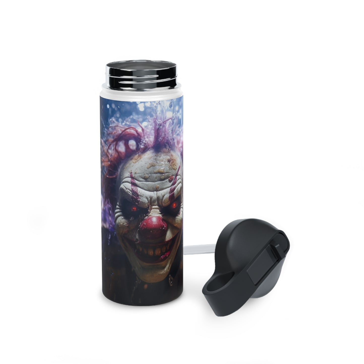 Halloween Clown in Water! Stainless Steel Water Bottle, Standard Lid