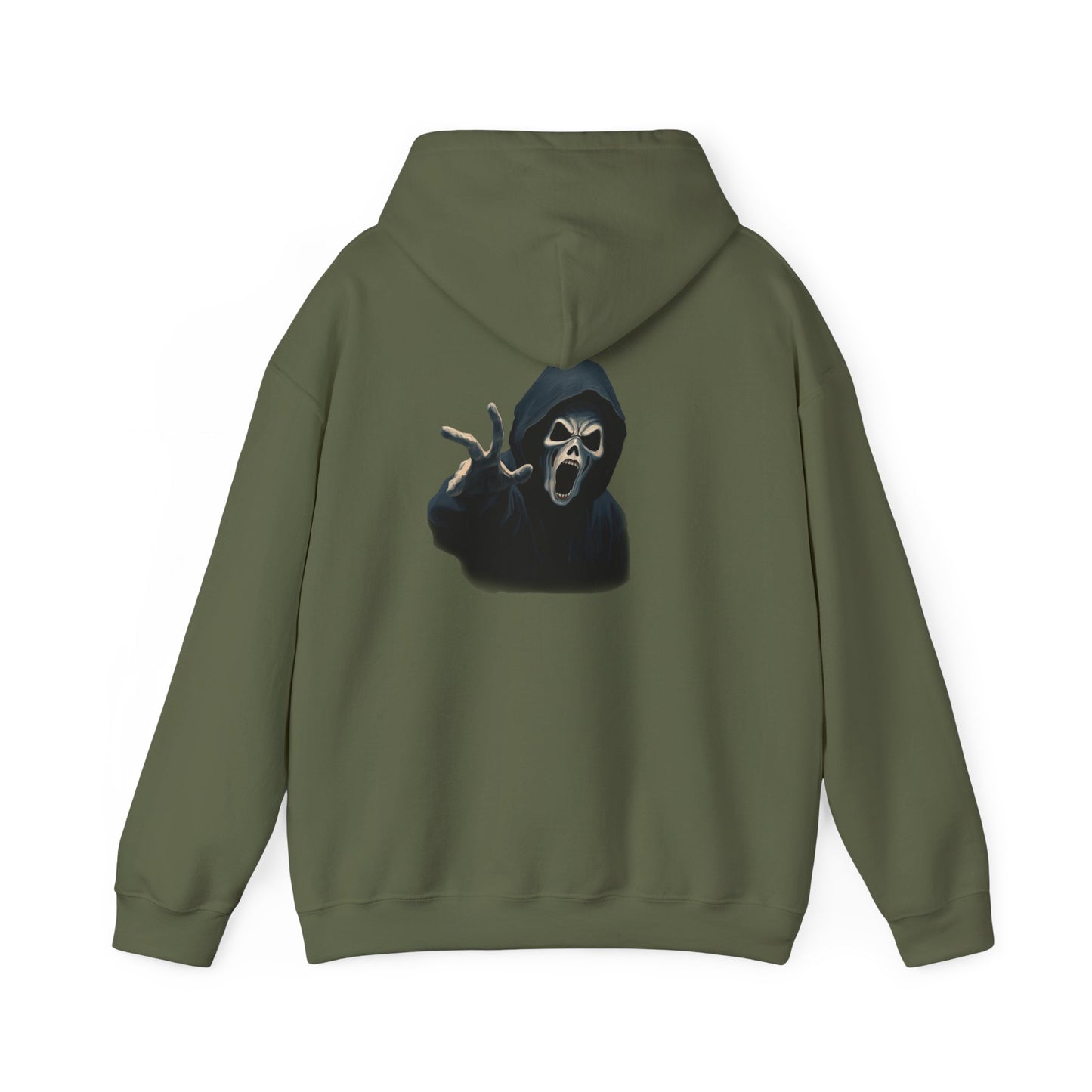 Scary Creeper Back Print Hoodie Sweatshirt