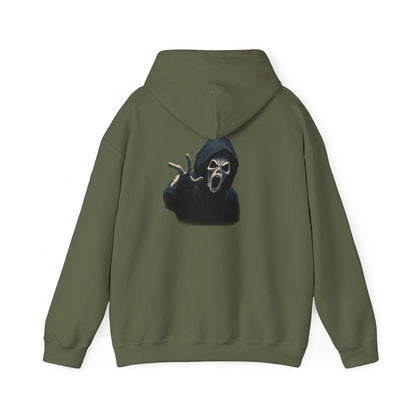 Scary Creeper Back Print Hoodie Sweatshirt