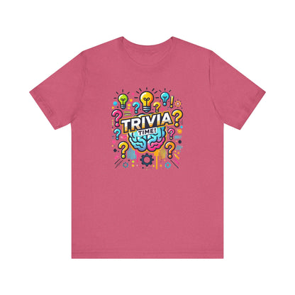 Trivia Time Unisex Short Sleeve Tee - Fun & Colorful Quiz Shirt