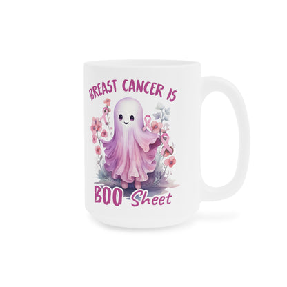 Boo Sheet Breast Cancer Awareness Motivational Halloween Ceramic Mugs (11oz\15oz\20oz)