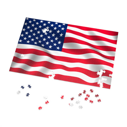 United State of America Flag Waving  Jigsaw Puzzle (30, 110, 252, 500,1000-Piece)