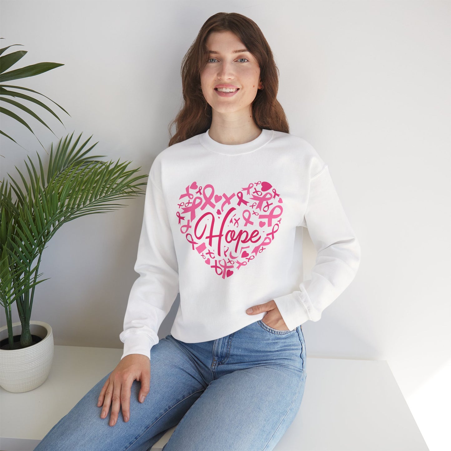 Hope Heart Breast Cancer Awareness Sweatshirt