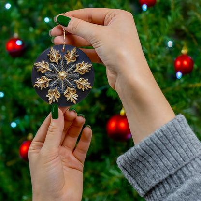 Snowflake Christmas Ceramic Ornament