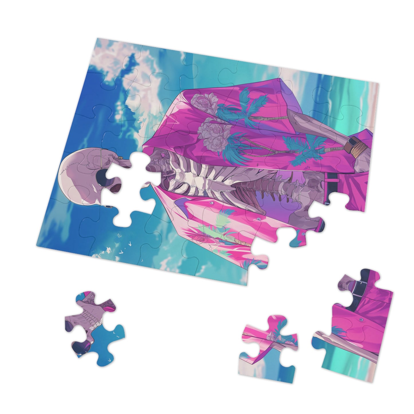 Vacation Skeleton Jigsaw Puzzle (30, 110, 252, 500,1000-Piece)