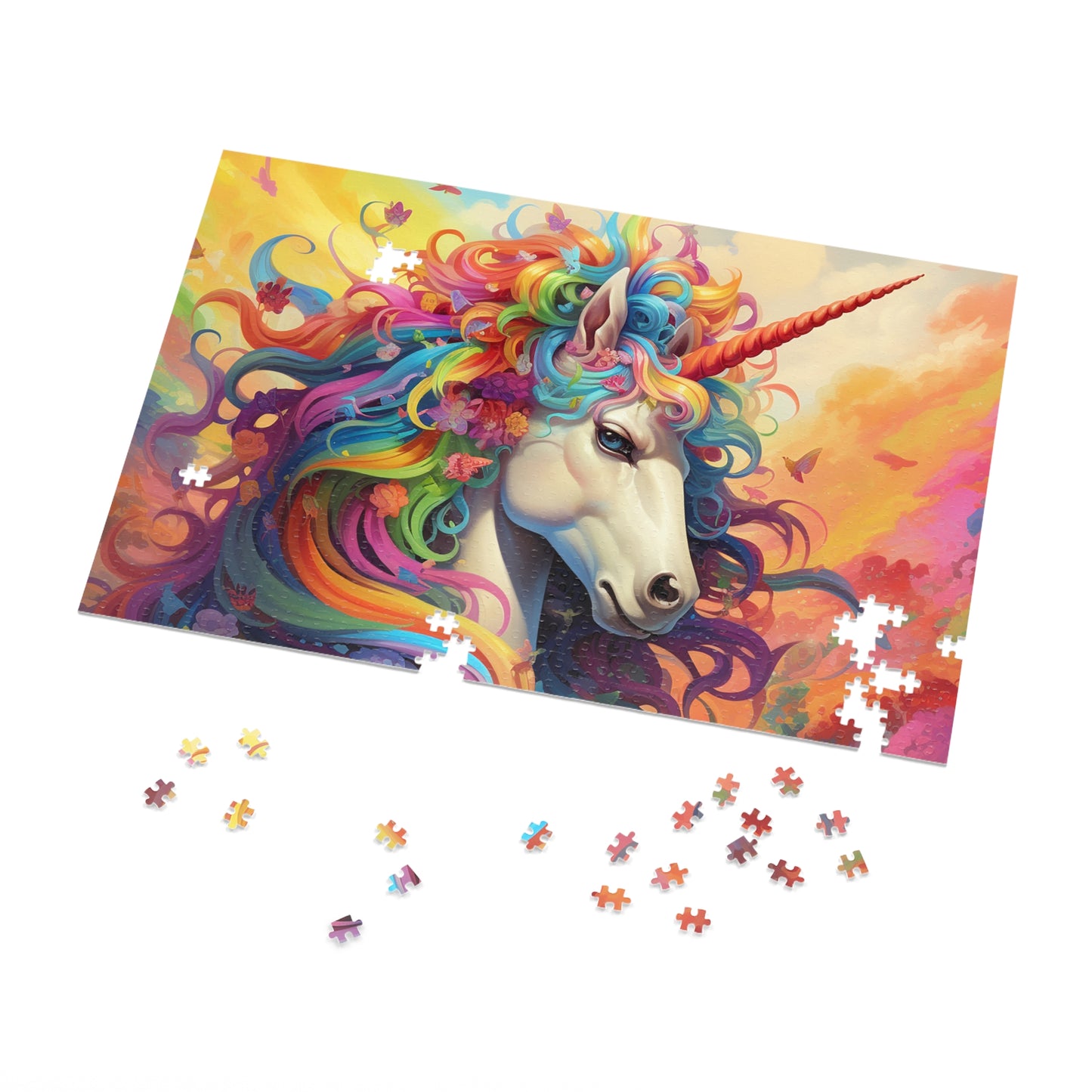 Colorful Unicorn  Jigsaw Puzzle (30, 110, 252, 500,1000-Piece)