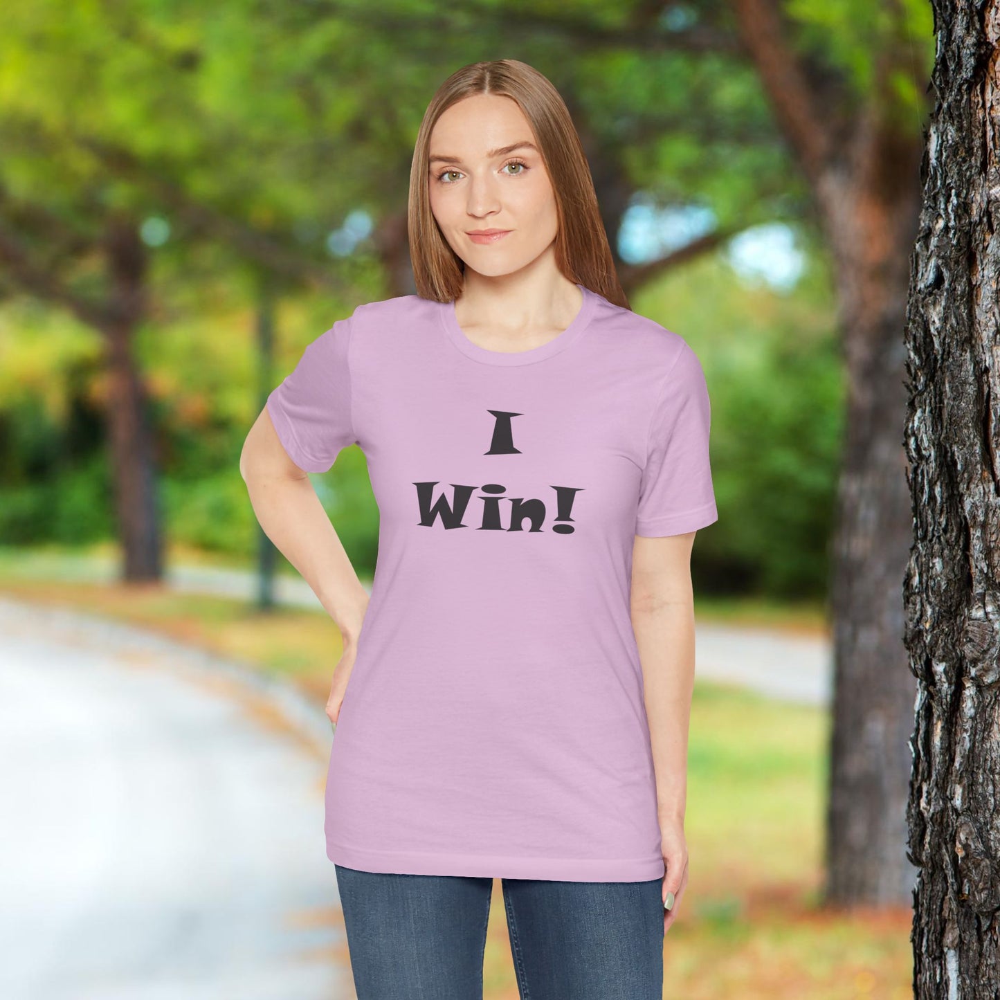 I Win! Unisex Jersey Tee - Perfect for Celebrations and Everyday Wins