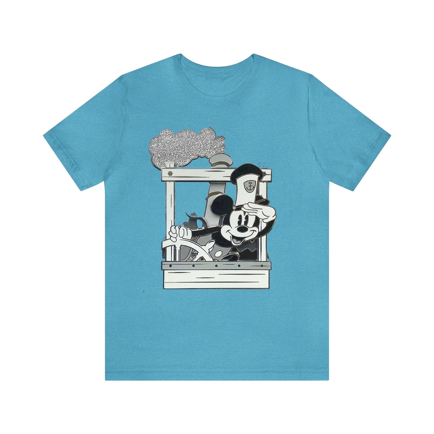 Steamboat Willie Captain Mickey  Unisex Jersey Short Sleeve Tee