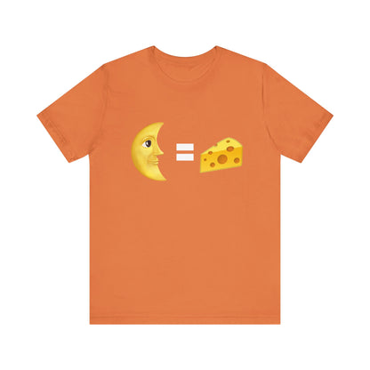 Funny Cheese & Moon Graphic Unisex Tee - Perfect for Food Lovers