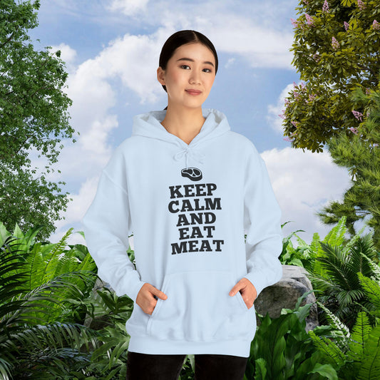 Keep Calm and Eat Meat  Unisex Heavy Blend™ Hooded Sweatshirt