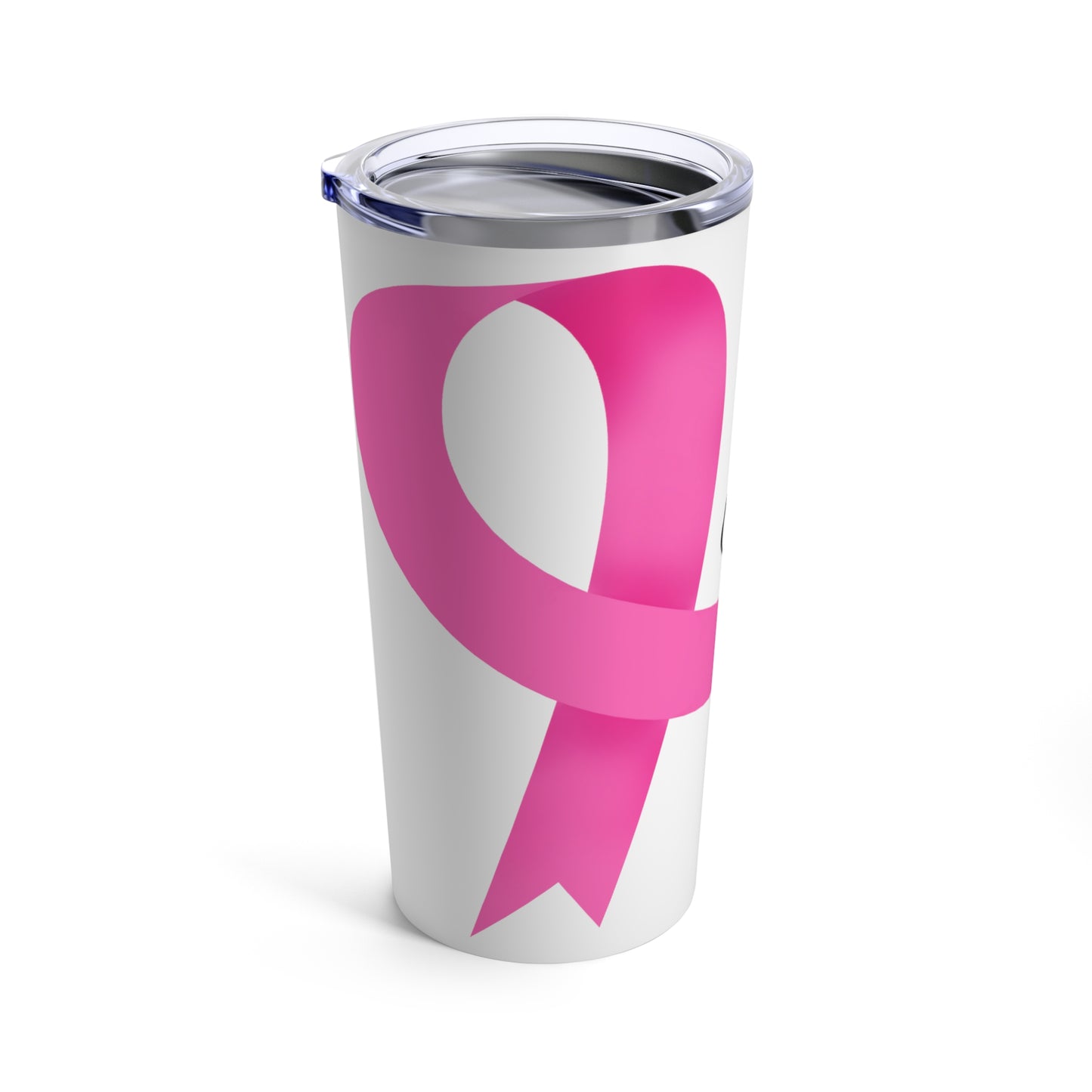 Breast Cancer Awareness Never Give Up Pink Ribbon Tumbler 20oz