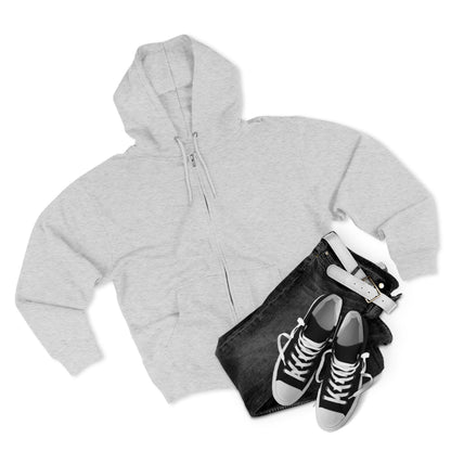 Scary Skull Back Printed Premium Full Zip Hoodie