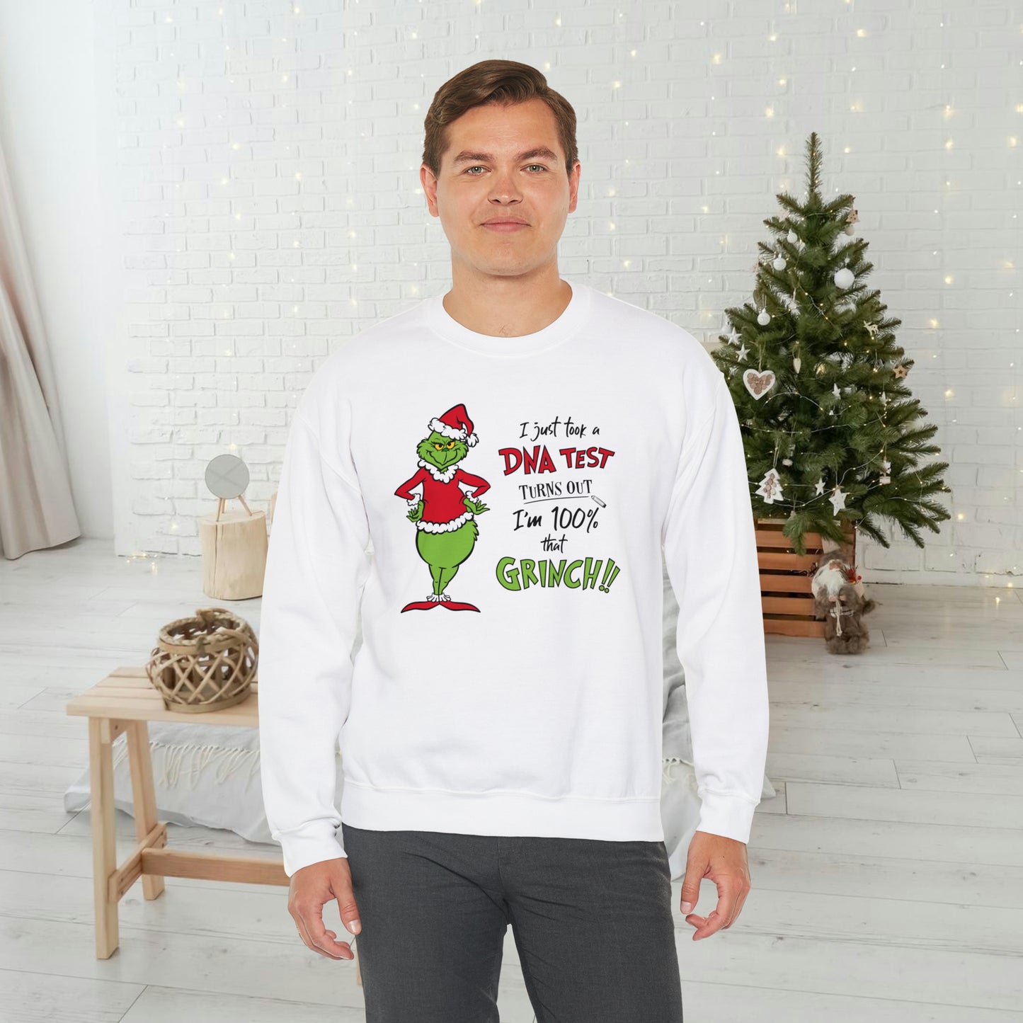 Grinch DNA Results  Unisex Heavy Blend™ Crewneck Sweatshirt