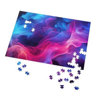 Pink and Blue Smoke  Jigsaw Puzzle (30, 110, 252, 500,1000-Piece)