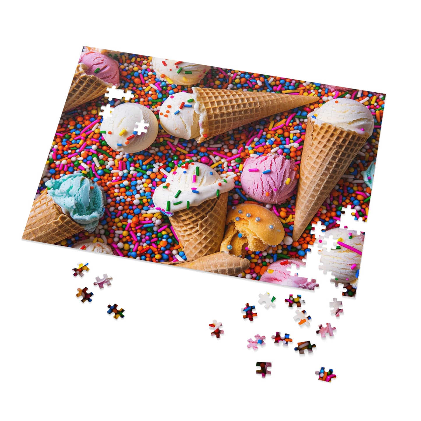 Ice Cream and Sprinkles  Jigsaw Puzzle (30, 110, 252, 500,1000-Piece)