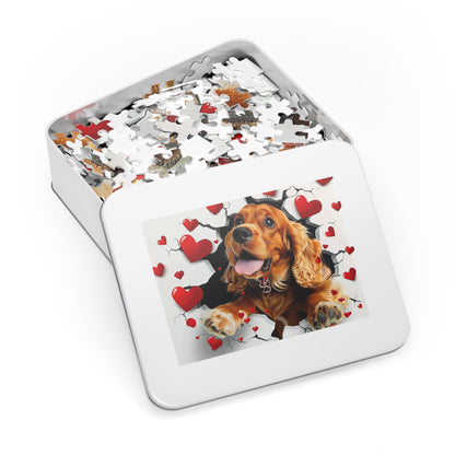 Valentine's Breakout Cocker Spaniel Jigsaw Puzzle (30, 110, 252, 500,1000-Piece)