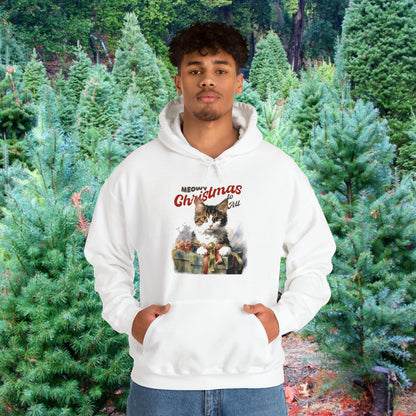 Meowy Christmas: Cute and Cozy Cat Hooded Sweatshirt Hoodie Ideal Gift for Cat Owners