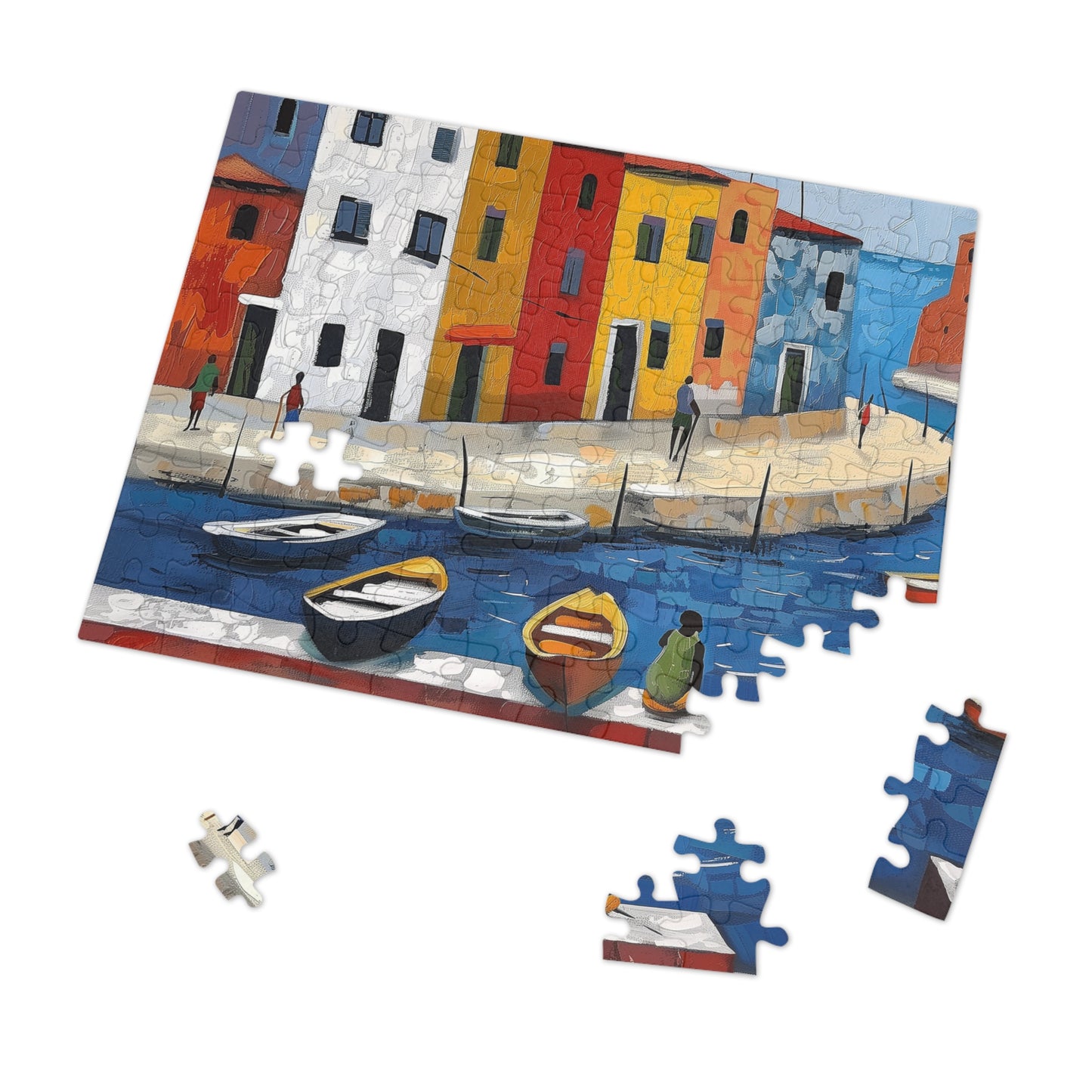 Acrylic Painting of an Italian Village Jigsaw Puzzle (30, 110, 252, 500,1000-Piece)