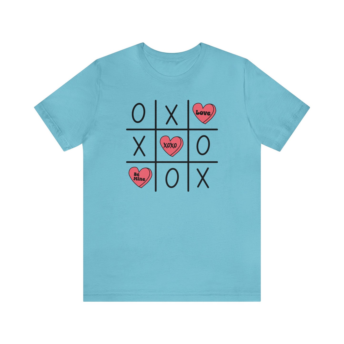 Valentine Tic Tac Toe  Unisex Jersey Short Sleeve Tee