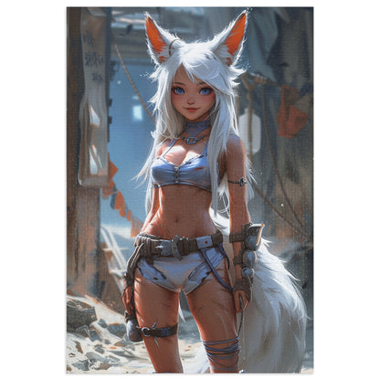 Anime Female Fox Warrior  Jigsaw Puzzle (30, 110, 252, 500,1000-Piece)