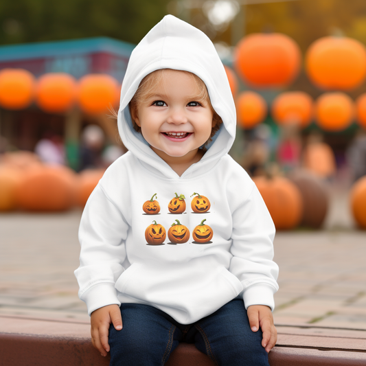 Funny Faced Pumpkins, Funny Halloween Sweatshirt, Child's Halloween Sweatshirt, Funny Halloween Toddler Pullover Hoodie
