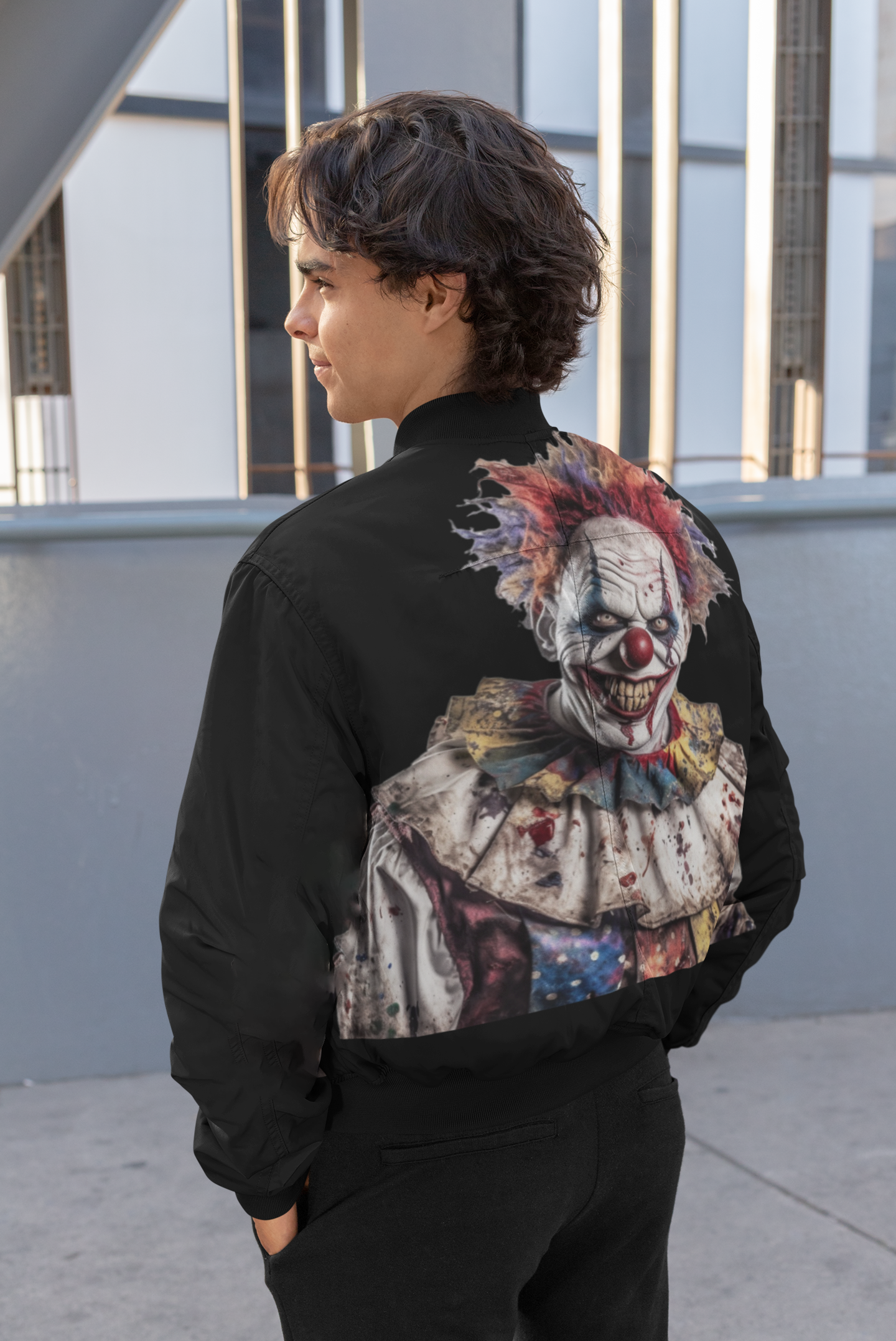 Men's Creepy Clown Bomber Jacket