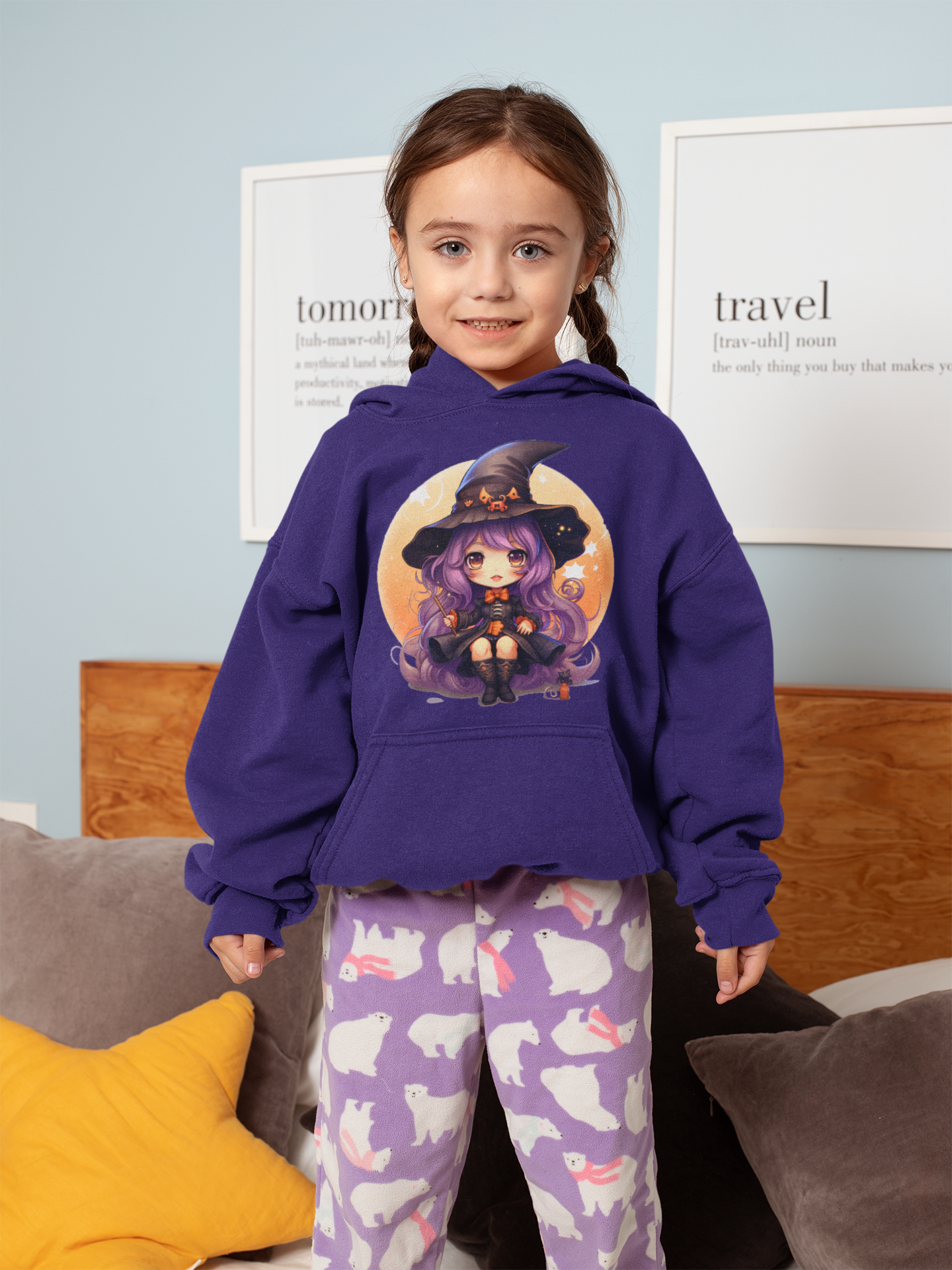 Toddler Witch Pullover Fleece Hoodie