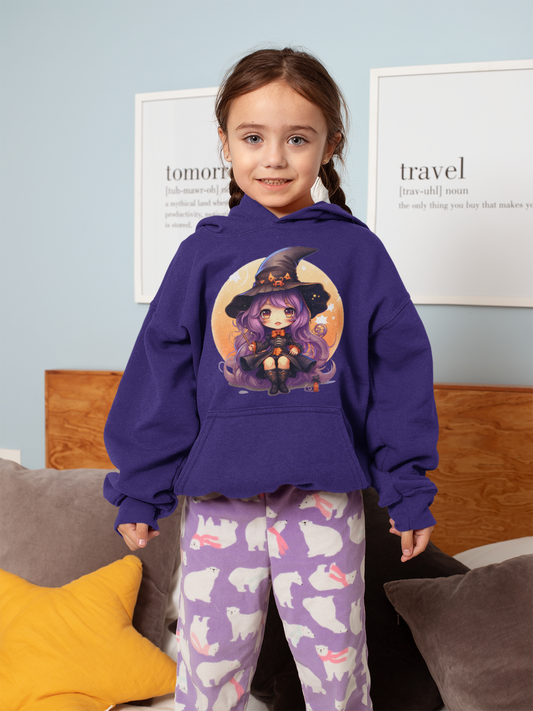 Toddler Witch Pullover Fleece Hoodie