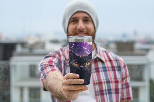 Black Cat Halloween Tumbler