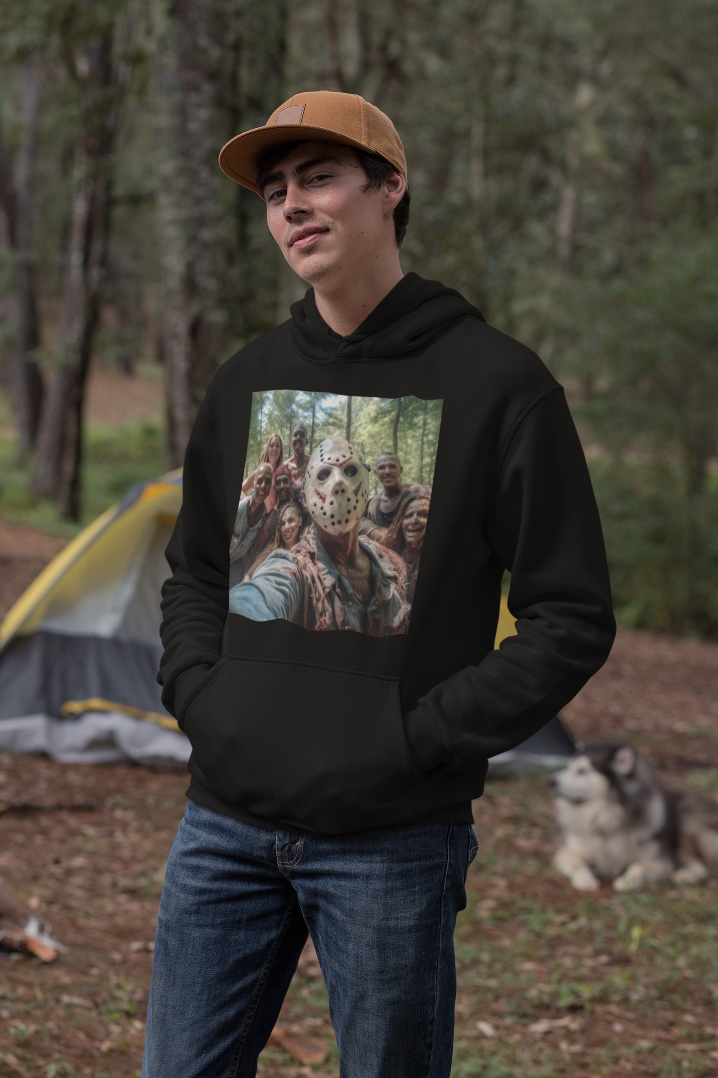 Jason Selfie with Campers Unisex Heavy Blend™ Hooded Sweatshirt