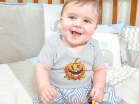 Halloween Pumpkin Baby Short Sleeve Onesie®