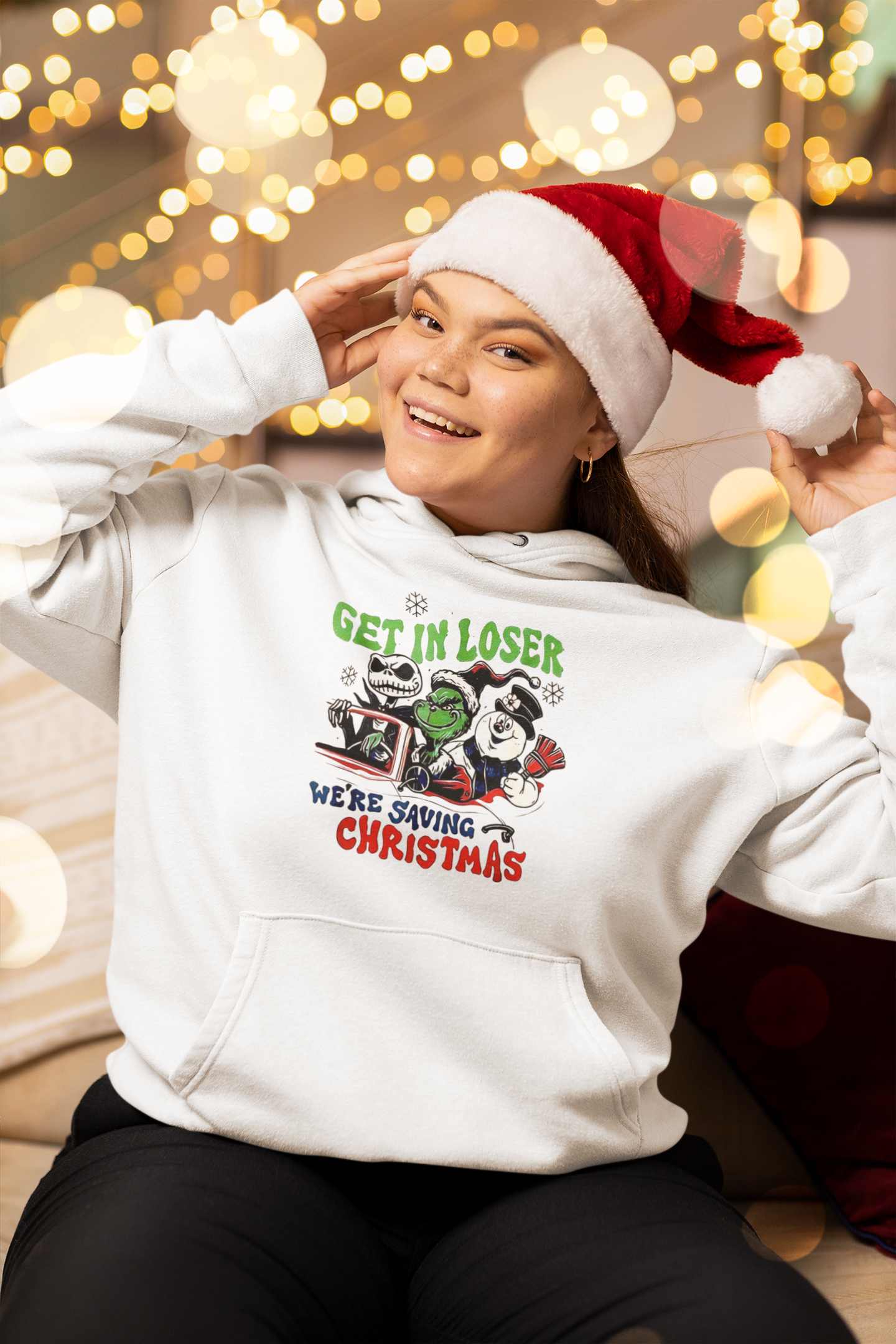 Get in the Car Friends We're Saving Christmas!  Unisex Heavy Blend™ Hooded Sweatshirt