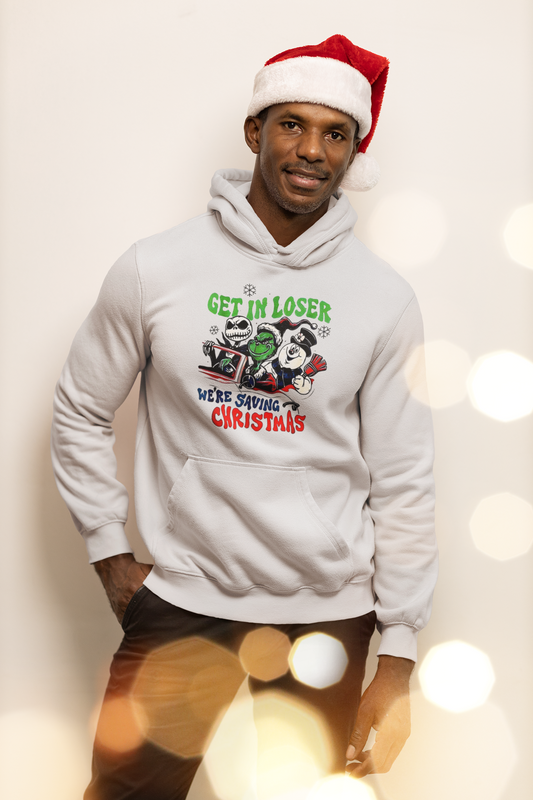 Get in the Car Friends We're Saving Christmas!  Unisex Heavy Blend™ Hooded Sweatshirt