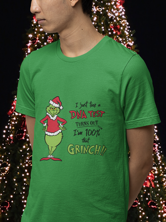 Grinch DNA Test Results  Unisex Jersey Short Sleeve Tee