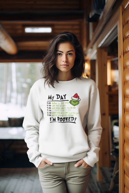 Grinch's Daily Schedule  Unisex Heavy Blend™ Crewneck Sweatshirt